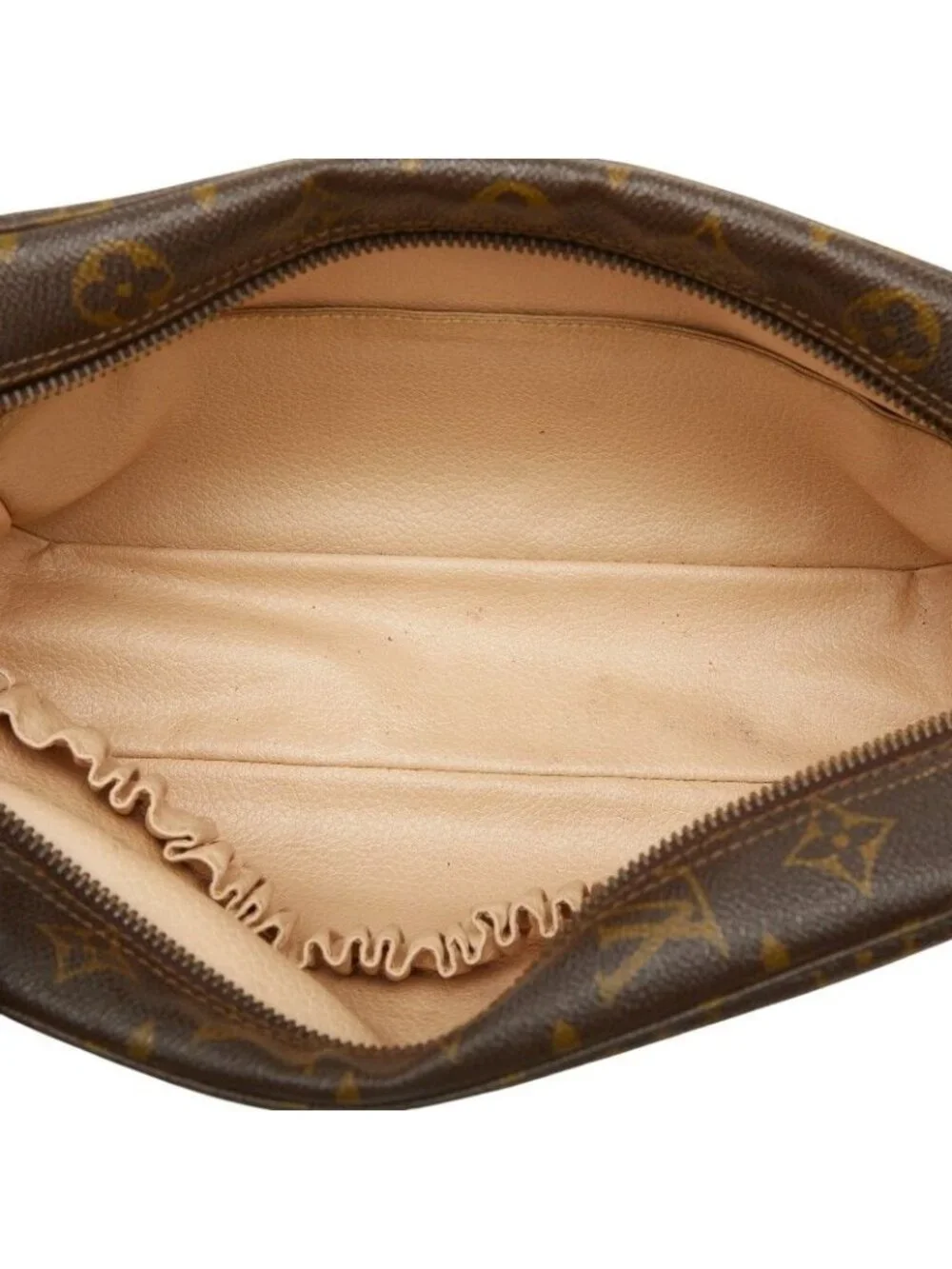 Louis Vuitton Monogram Trousse Toilet 28 Clutch Brown Leather